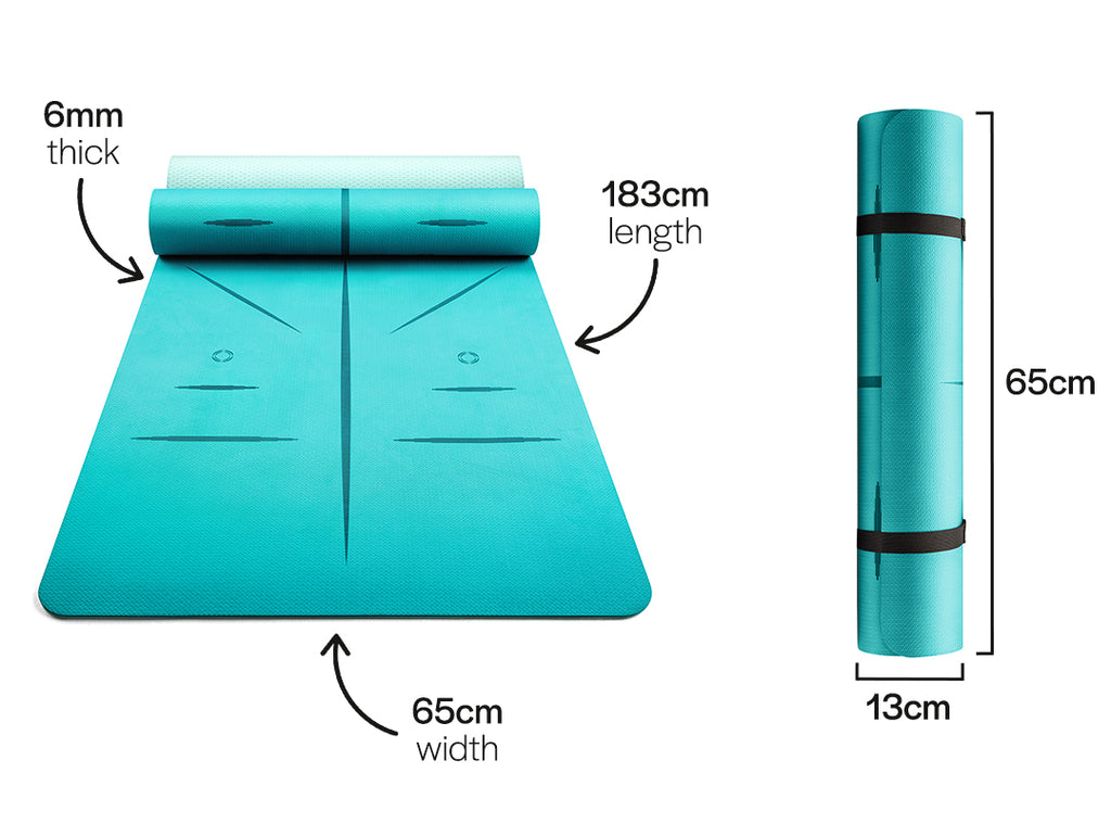 TPE Yoga Alignment Mat dimension image